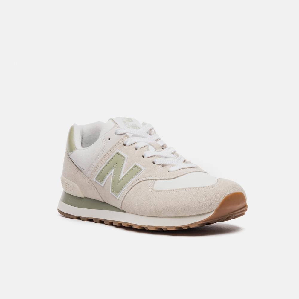Tênis New Balance 574v2 Unisex Bege/Verde 4