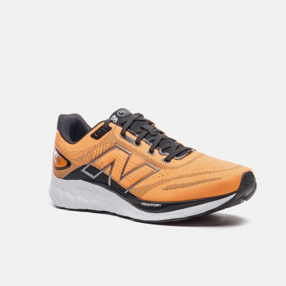 Tênis New Balance Fresh Foam 680v8 Masculino Laranja 4