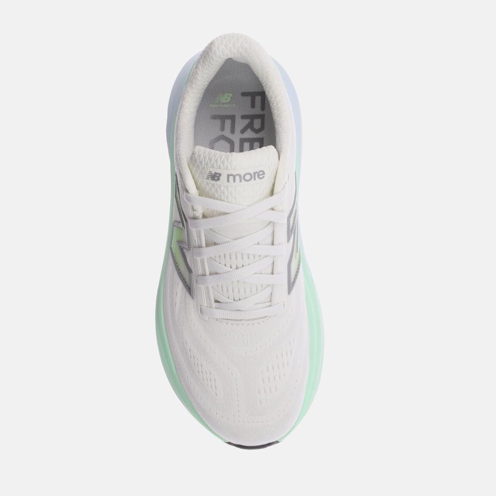 Tênis New Balance Fresh Foam X More V6 Feminino Branco/Verde 3