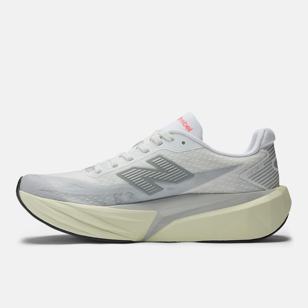 Tênis New Balance Fuelcell Rebel V5 Feminino Branco/Cinza 2