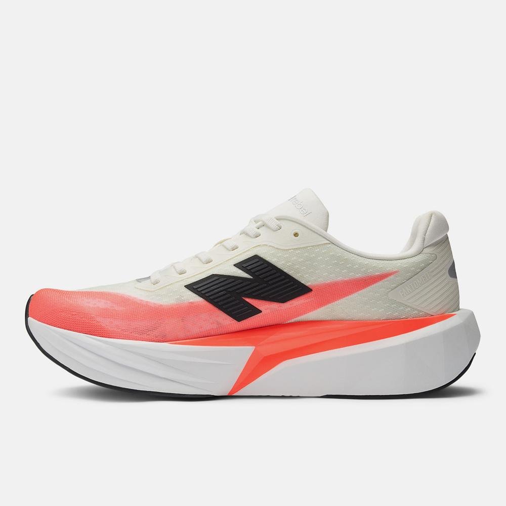Tênis New Balance Fuelcell Rebel V5 Masculino Bege/Laranja 2