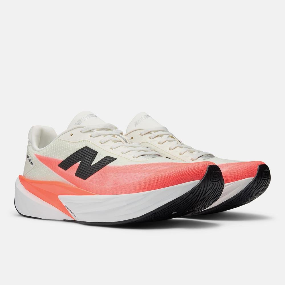 Tênis New Balance Fuelcell Rebel V5 Masculino Bege/Laranja 4
