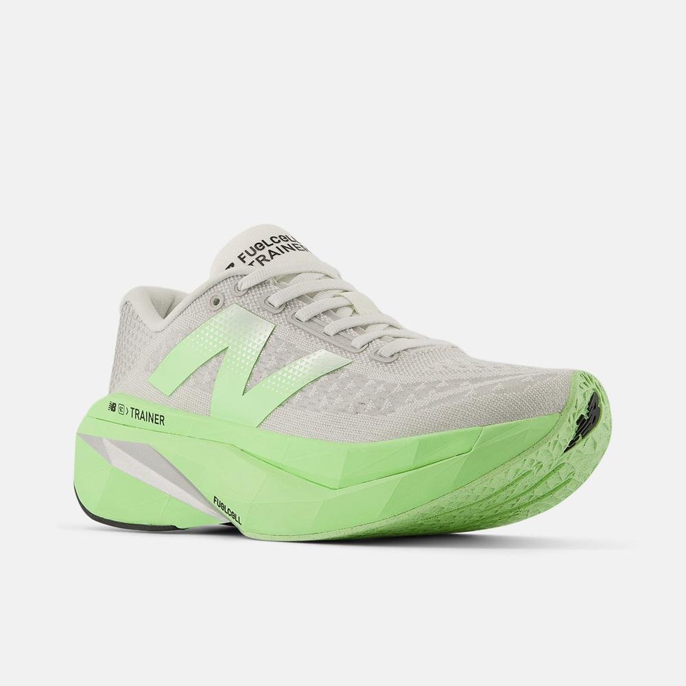 Tênis New Balance Fuelcell Supercomp Trainer V3 Feminino Bege/Verde 4