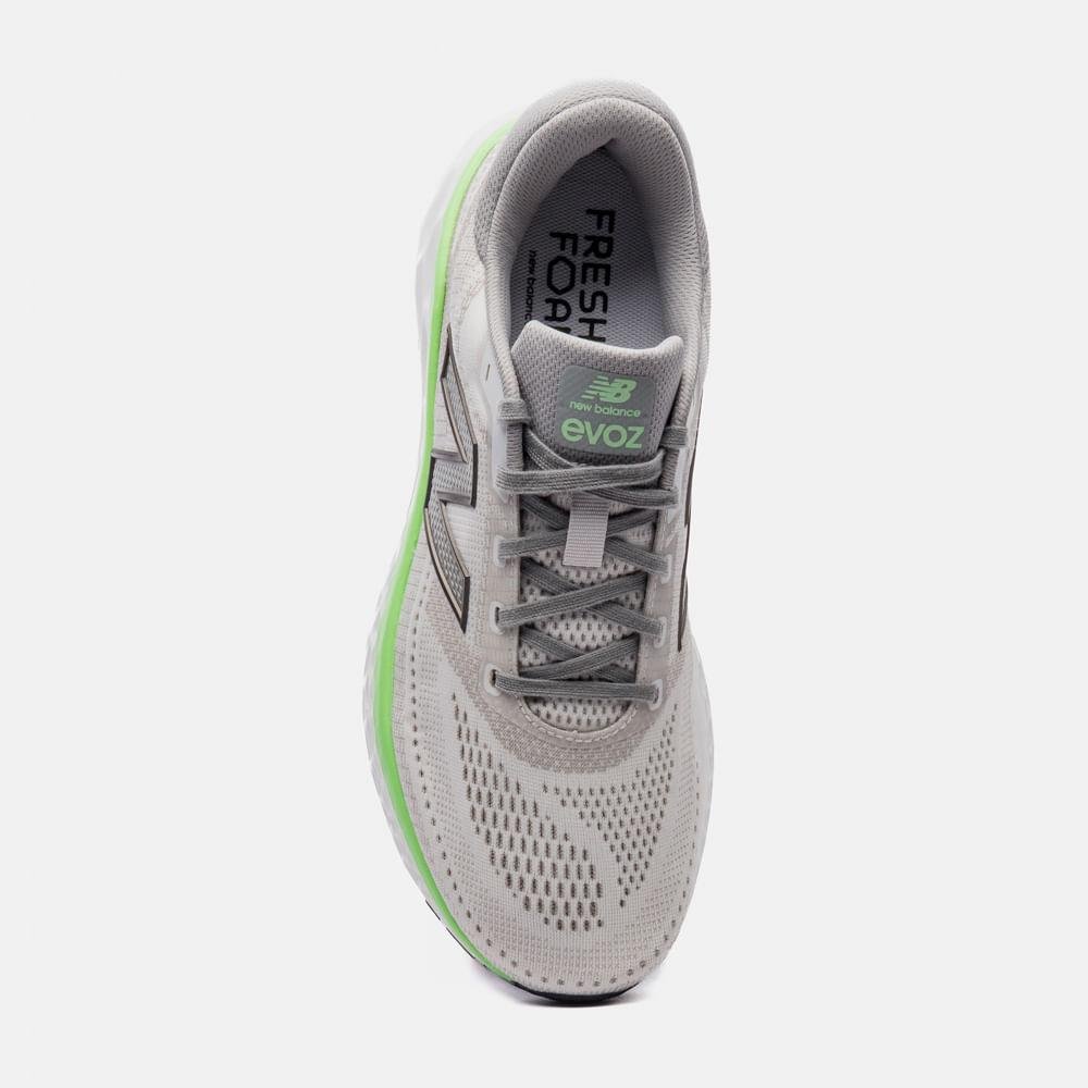 Tênis New Balance Fresh Foam X Evozv4 Masculino Cinza/Verde 5