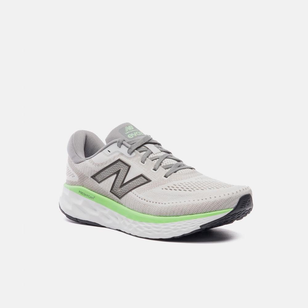 Tênis New Balance Fresh Foam X Evozv4 Masculino Cinza/Verde 8
