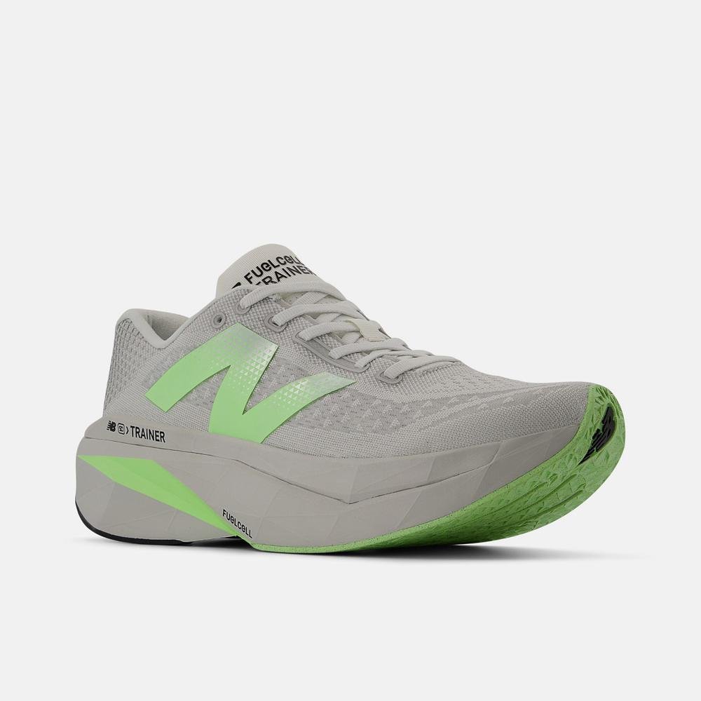 Tênis New Balance Fuelcell Supercomp Trainer V3 Masculino Cinza/Verde 4