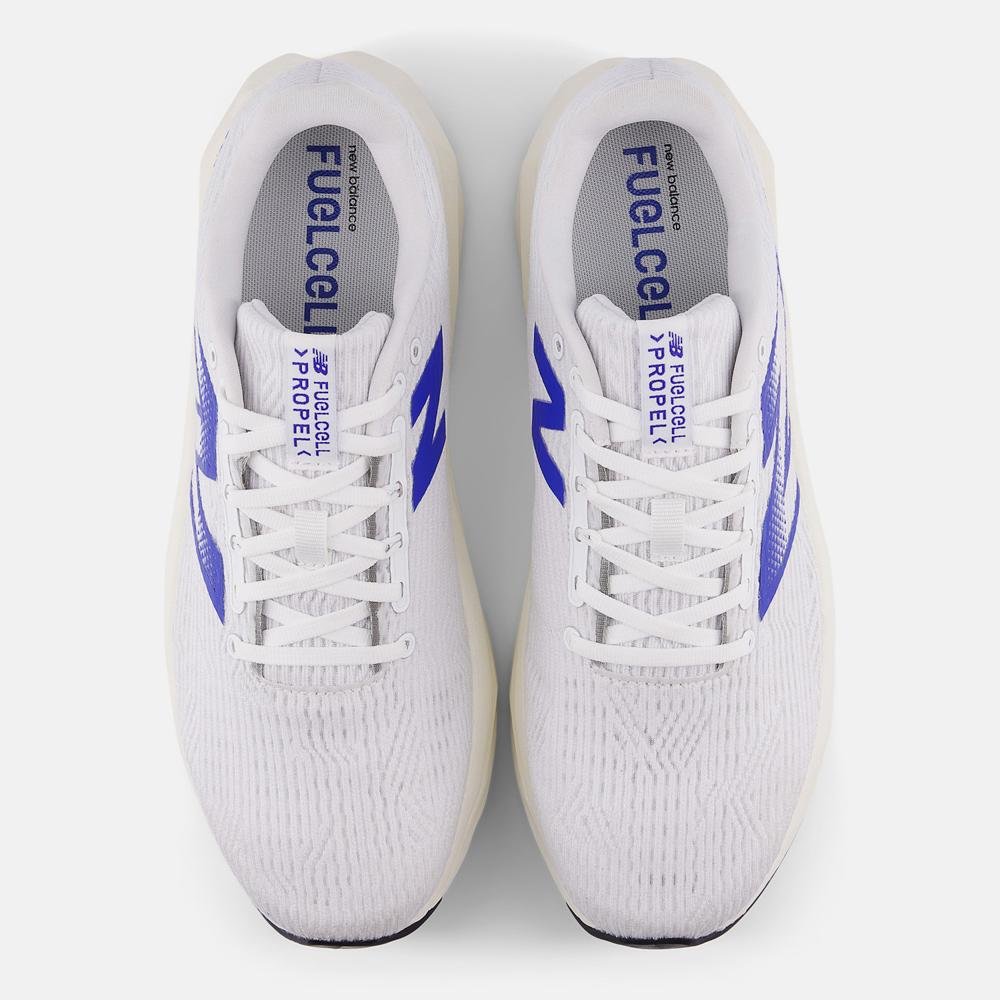 Tênis New Balance Fuelcell Propel V5 Masculino Branco/Azul 3