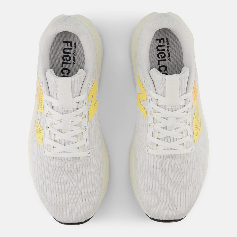 Tênis New Balance Fuelcell Propel V5 Feminino Branco/Amarelo 3