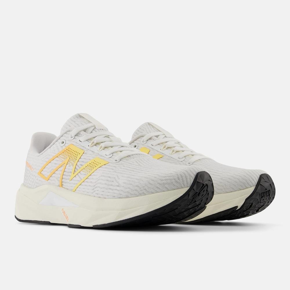 Tênis New Balance Fuelcell Propel V5 Feminino Branco/Amarelo 4