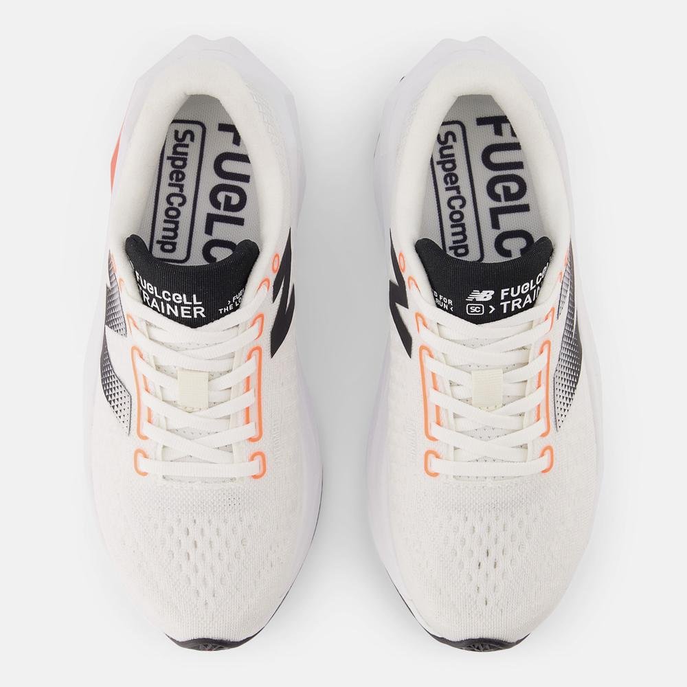 Tênis New Balance Fuelcell Supercomp Trainer V3 Feminino Branco/Preto/Laranja 3