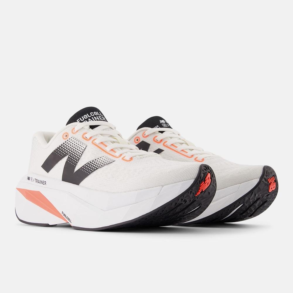 Tênis New Balance Fuelcell Supercomp Trainer V3 Feminino Branco/Preto/Laranja 4