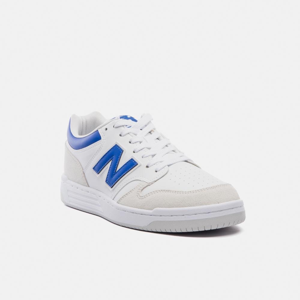 Tênis New Balance 480 Low Unisex Branco/Azul 4