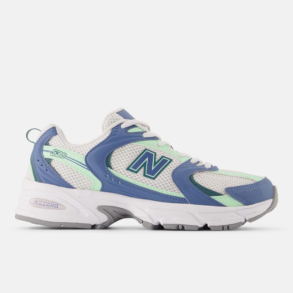 Tênis New Balance 530 Unisex Branco/Azul/Verde 1