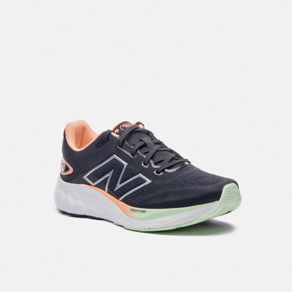 Tênis New Balance Fresh Foam 680v8 Feminino Preto/Laranja 4