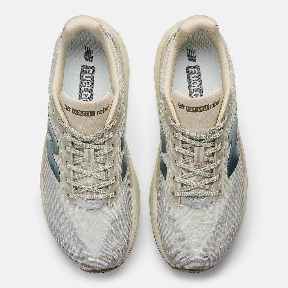 Tênis New Balance Fuelcell Rebel V5 Masculino Bege/Cinza 3