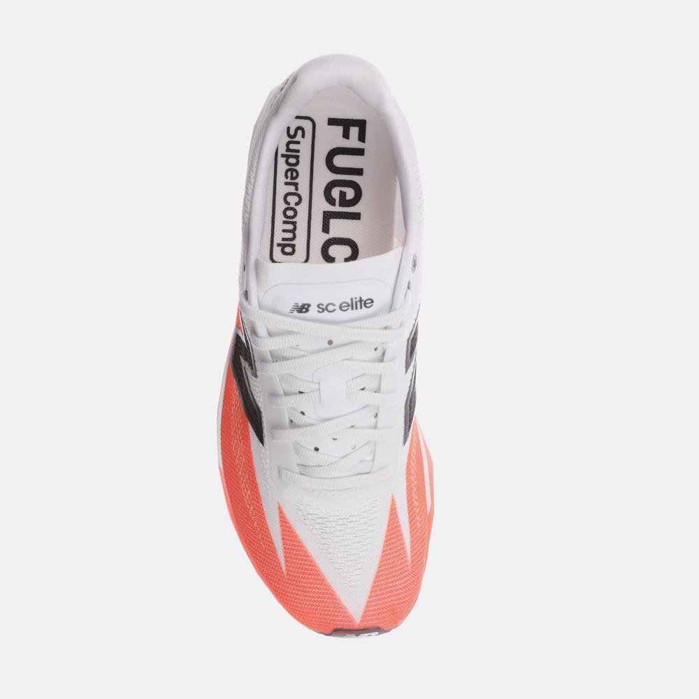 Tênis New Balance Fuelcell Supercomp Elite V5 Feminino Branco/Laranja 3