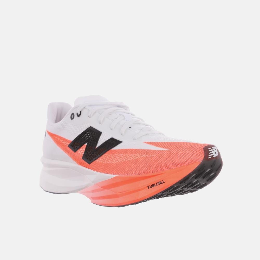 Tênis New Balance Fuelcell Supercomp Elite V5 Feminino Branco/Laranja 4
