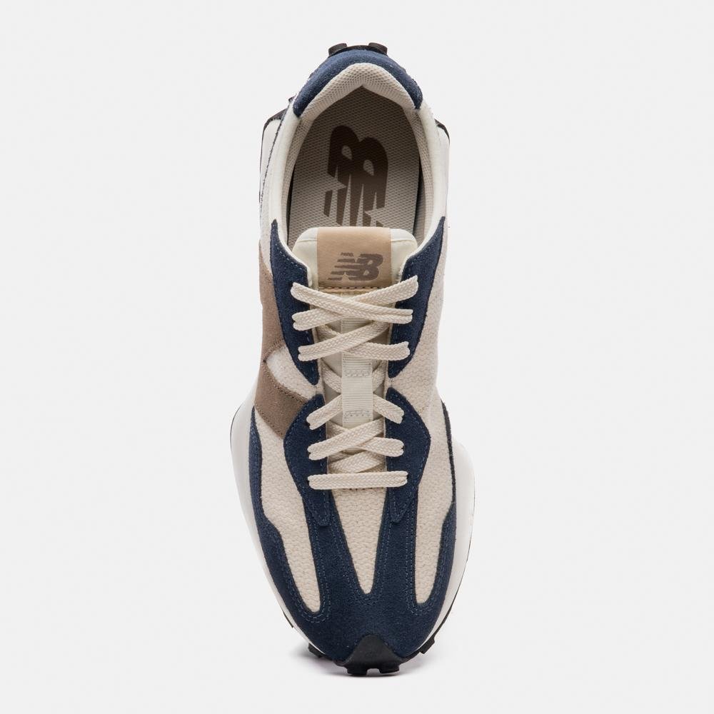 Tênis New Balance 327v1 Unisex Bege/Azul Marinho 3