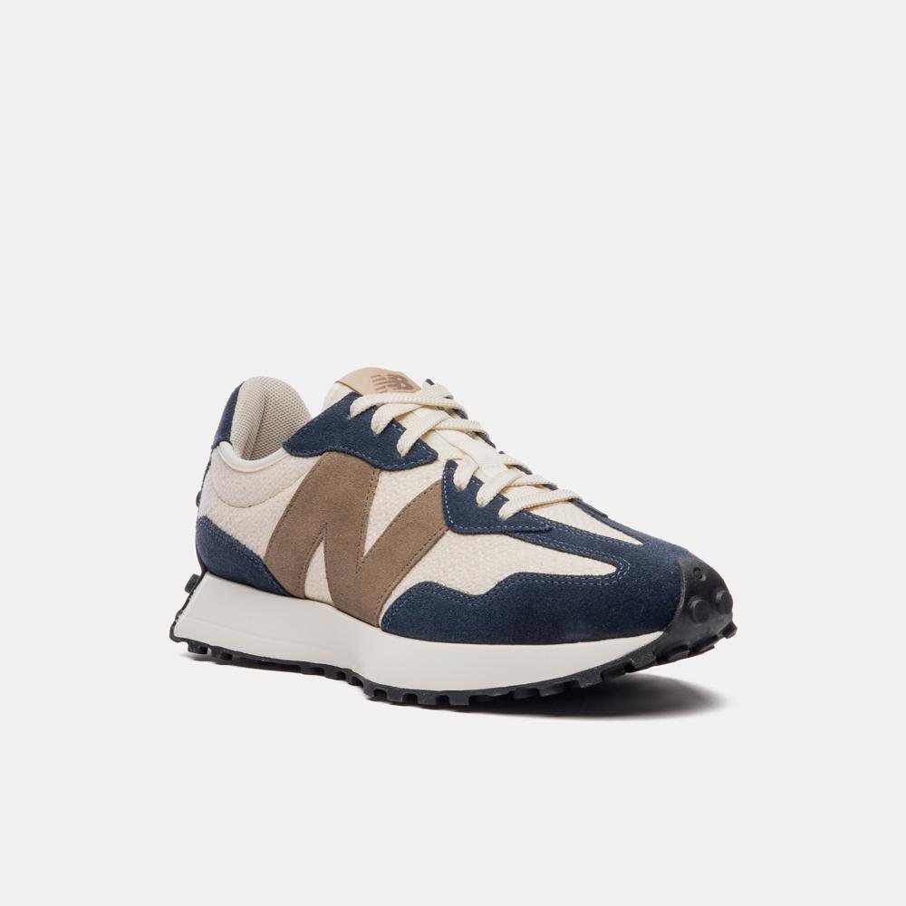 Tênis New Balance 327v1 Unisex Bege/Azul Marinho 4