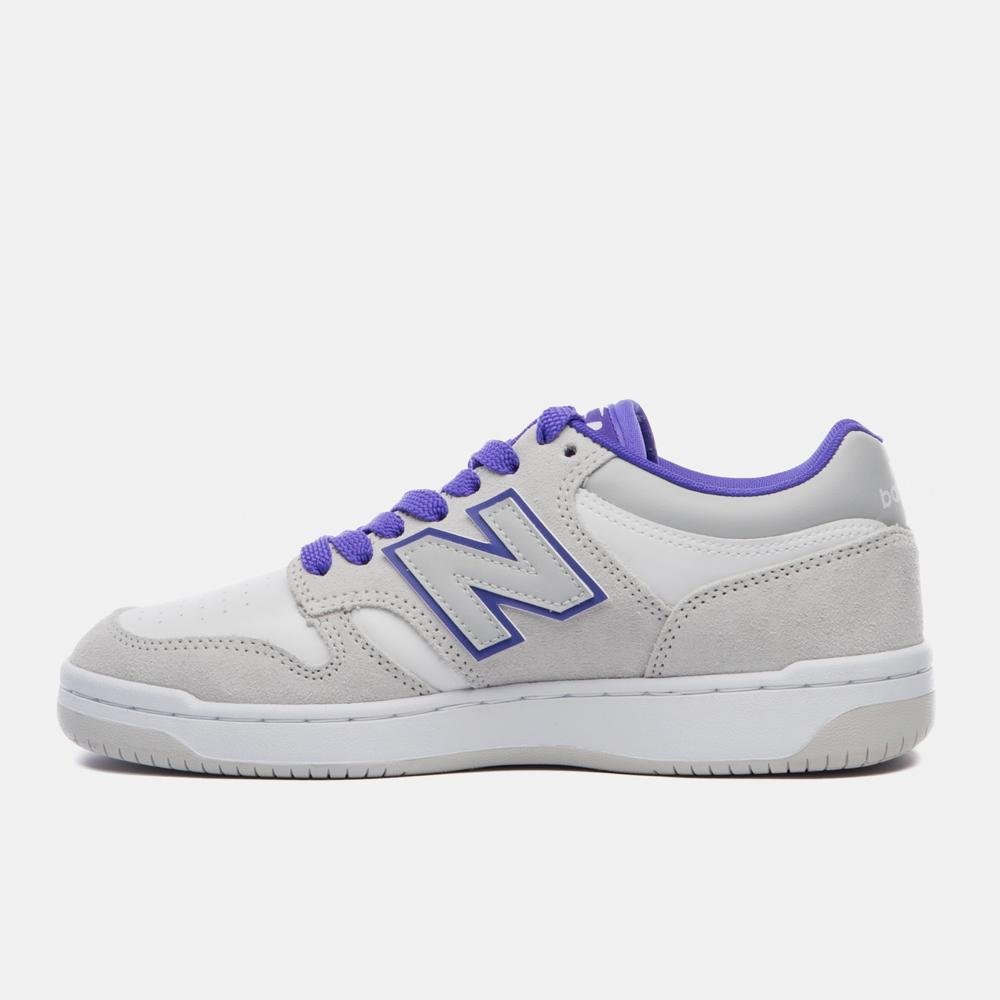 Tênis New Balance 480 Low Unisex Cinza/Lilás 2