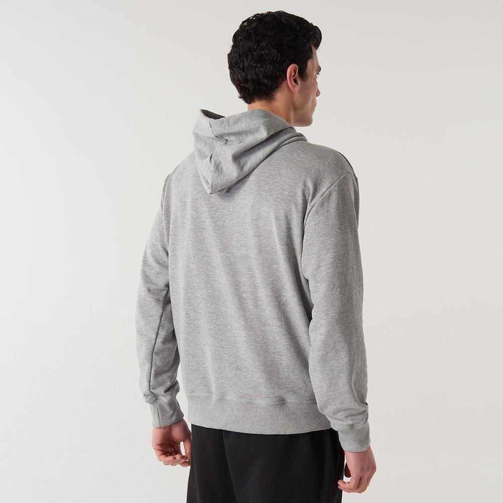Casaco Com Capuz Essentials Basic Masculino Cinza 2
