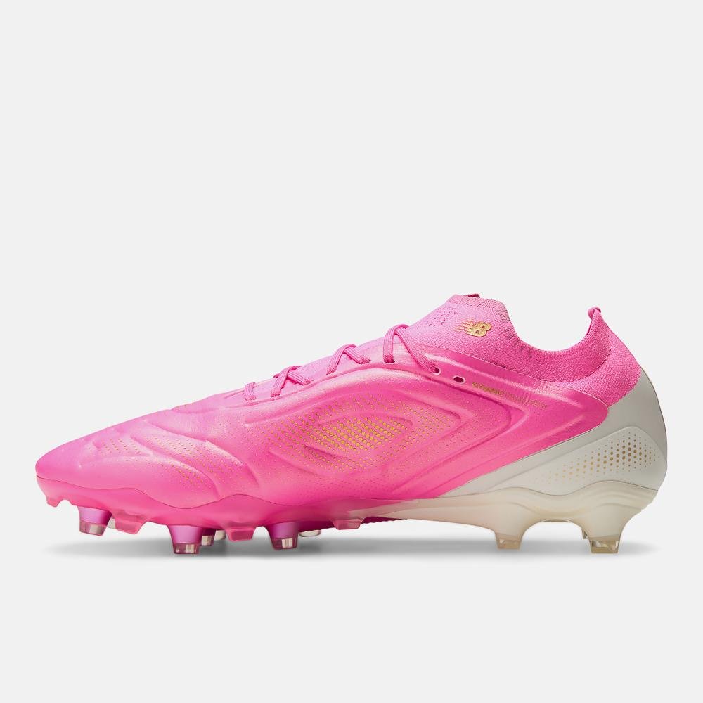 Chuteira Campo New Balance Tekela Elite Low Fg V5 Unisex Rosa