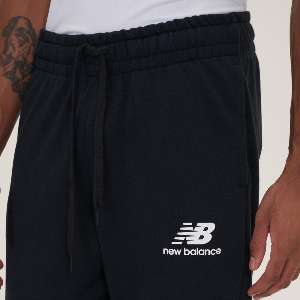 Calça Essentials Basic Sem Felpa Masculina Preto 3