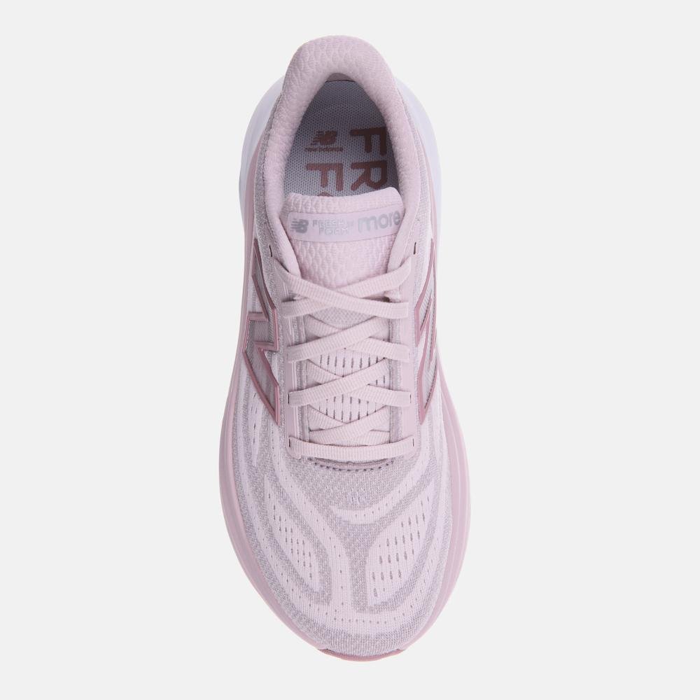 Tênis New Balance Fresh Foam X More V6 Feminino Branco/Rosa 3