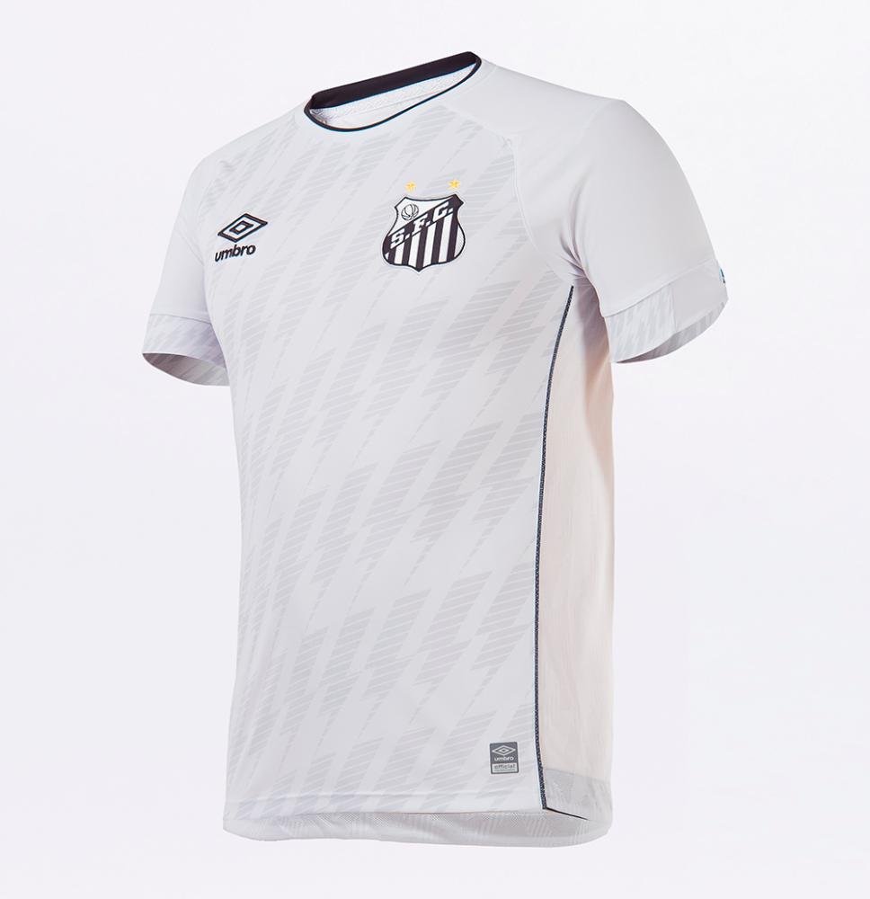 Camisa Masculina Umbro Santos Of.1 2021 (Classic S/N) Branco 2