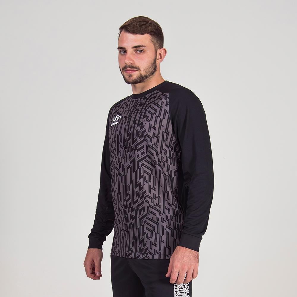 Camisa Ml Goleiro Masculina Umbro Gaudium Cinza 2