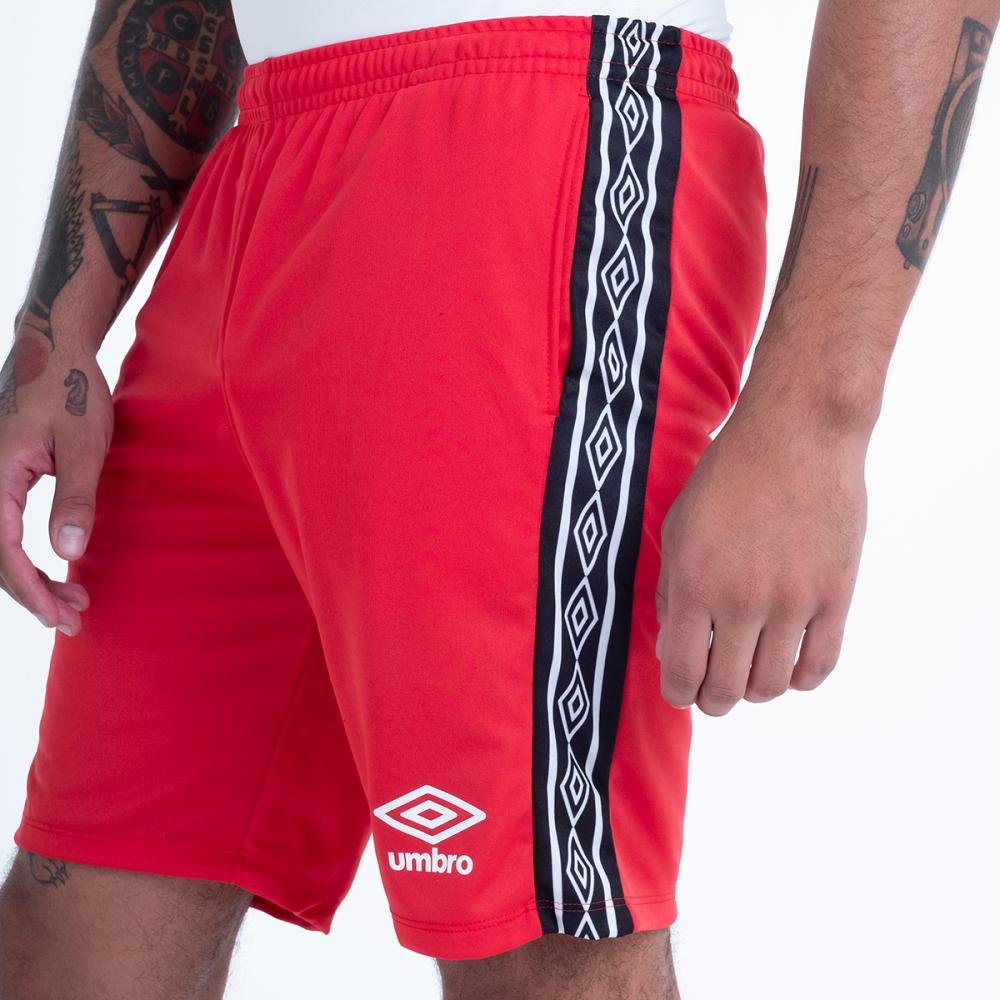 Calção Masculino Umbro Tape Club C/ Bolso Vermelho 2