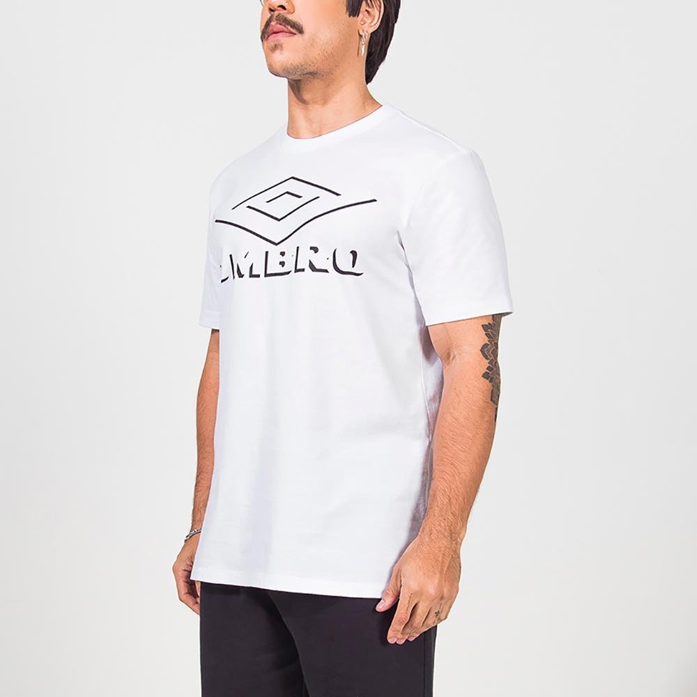 Camiseta Masculina Umbro Duo Diamond Ilusion Branco 2