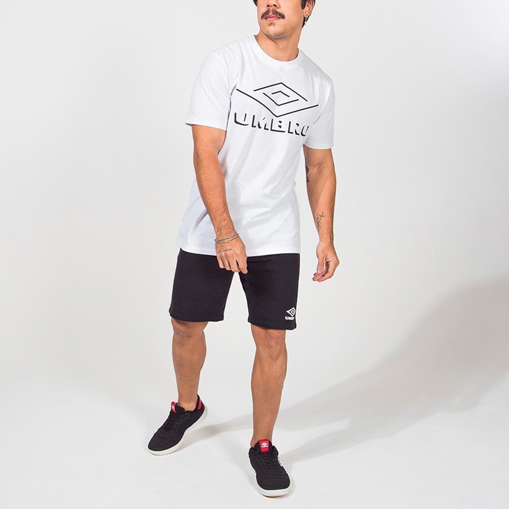 Camiseta Masculina Umbro Duo Diamond Ilusion Branco 4