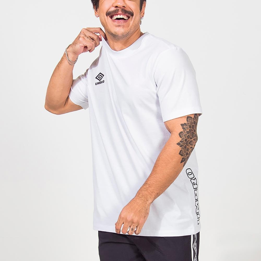 Camiseta Masculina Umbro Duo Mark Branco 2