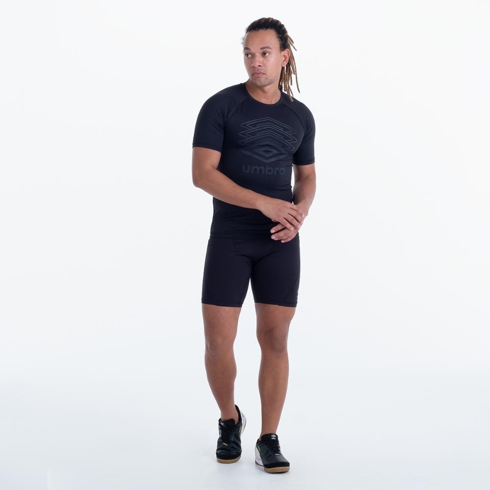 Camisa Masculina Umbro Térmica Diamond Shadow Preto 2