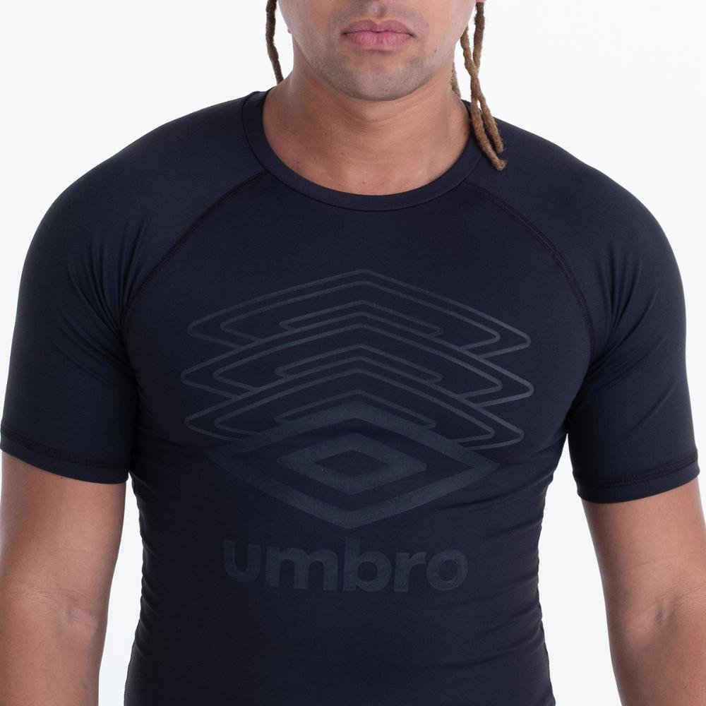 Camisa Masculina Umbro Térmica Diamond Shadow Preto 4