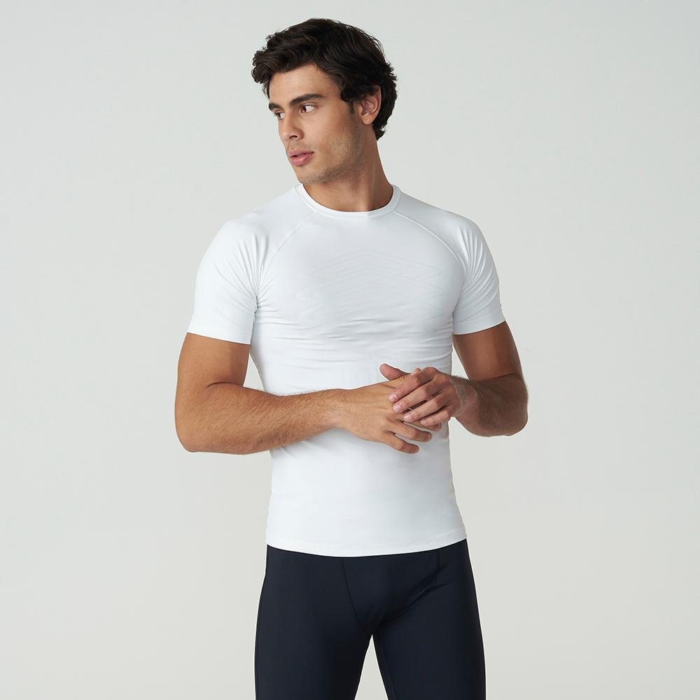 Camisa Masculina Umbro Térmica Diamond Shadow Branco 2