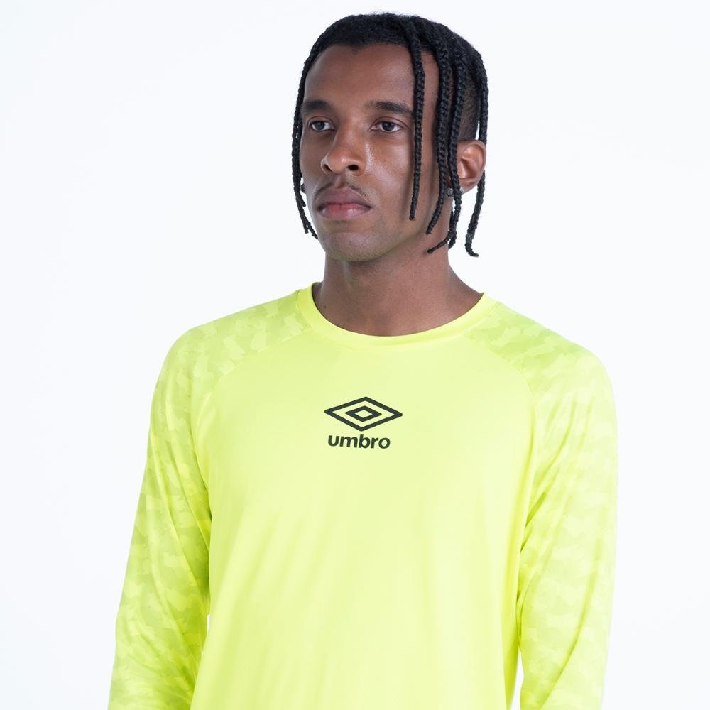 Camisa Ml Masculina Umbro Futevolei Graphic C. Amarelo 2