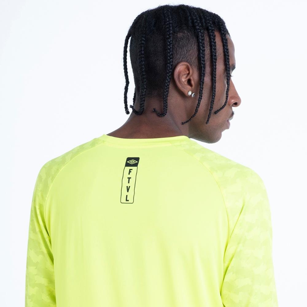 Camisa Ml Masculina Umbro Futevolei Graphic C. Amarelo 3