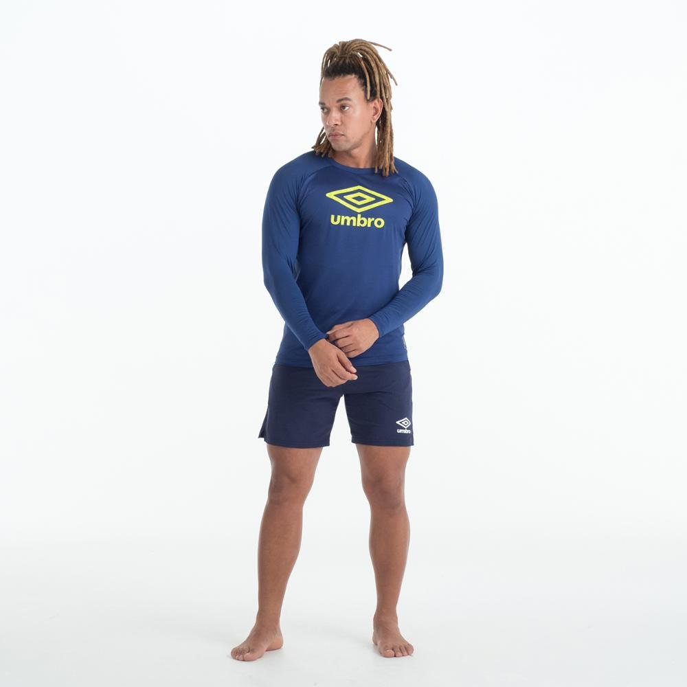 Camisa Ml Masculina Umbro Futevolei Graphic C. Azul 2