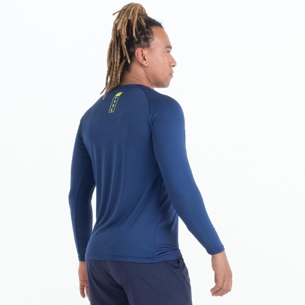 Camisa Ml Masculina Umbro Futevolei Graphic C. Azul 3