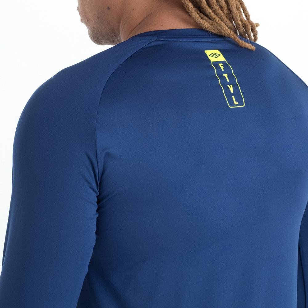 Camisa Ml Masculina Umbro Futevolei Graphic C. Azul 4
