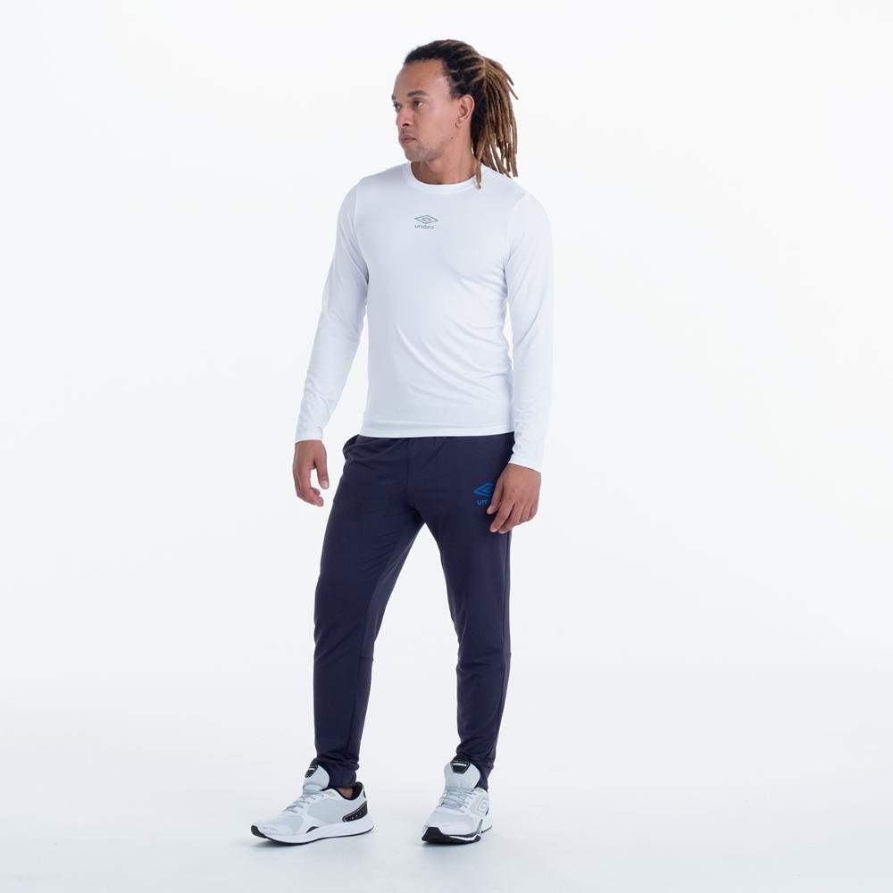Camisa Ml Masculina Umbro Térmica Diamond Touch Branco 2