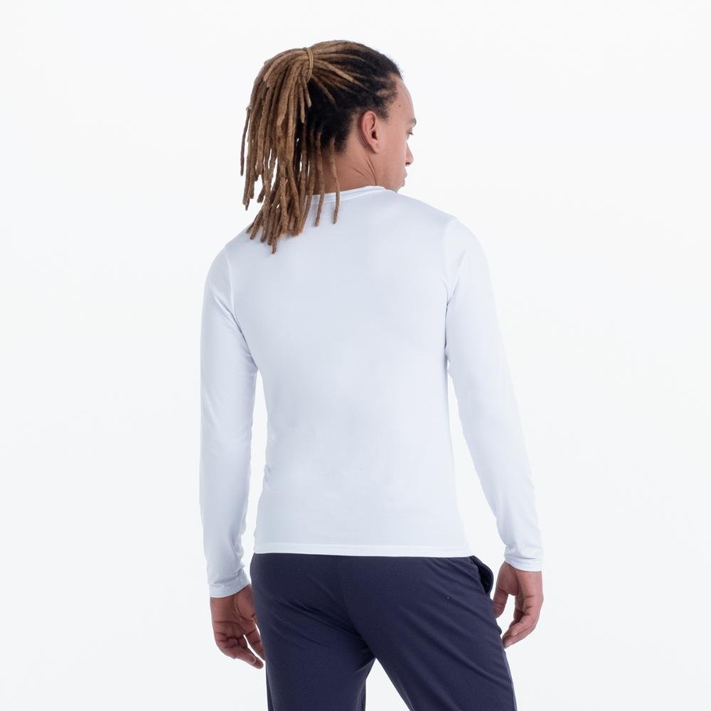 Camisa Ml Masculina Umbro Térmica Diamond Touch Branco 3