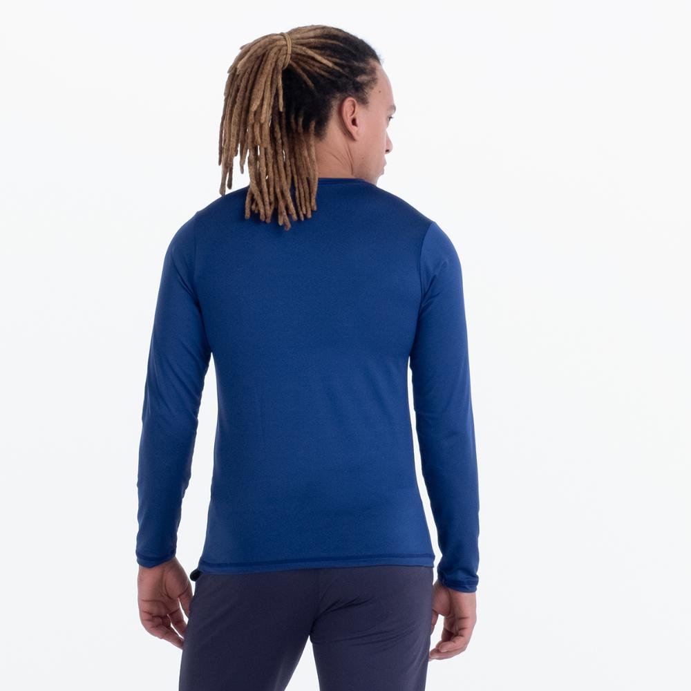 Camisa Ml Masculina Umbro Térmica Diamond Touch Azul 3