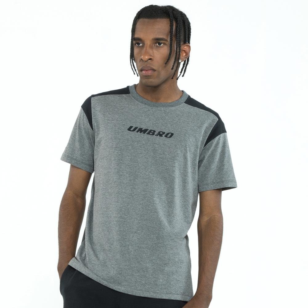 Camiseta Masculina Umbro College Motion Cinza 2