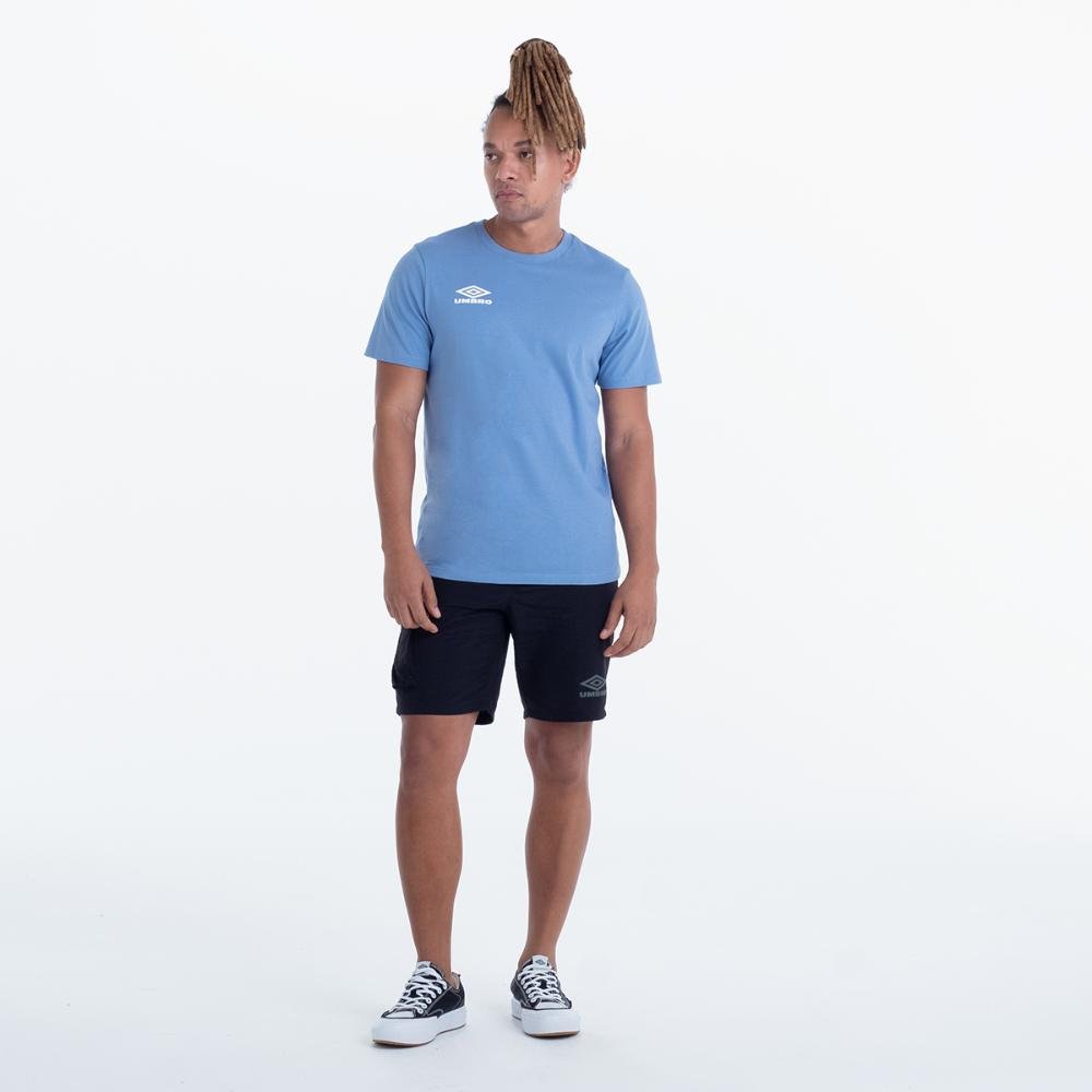 Camiseta Masculina Umbro Diamond Tradicional Azul 3