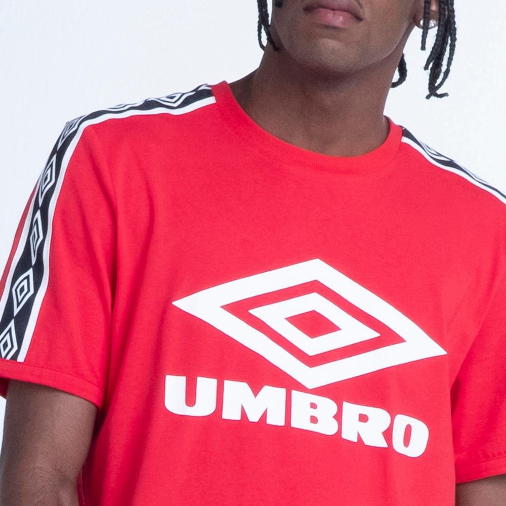 Camiseta Masculina Umbro Traditional Diamond Large Vermelho 2