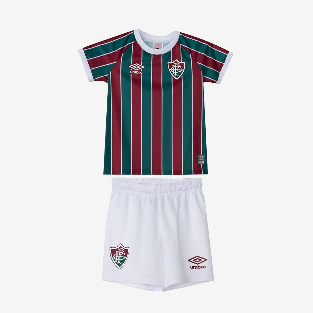 Kit Clube Infantil Umbro Fluminense Oficial 1 2023 Multicores 1