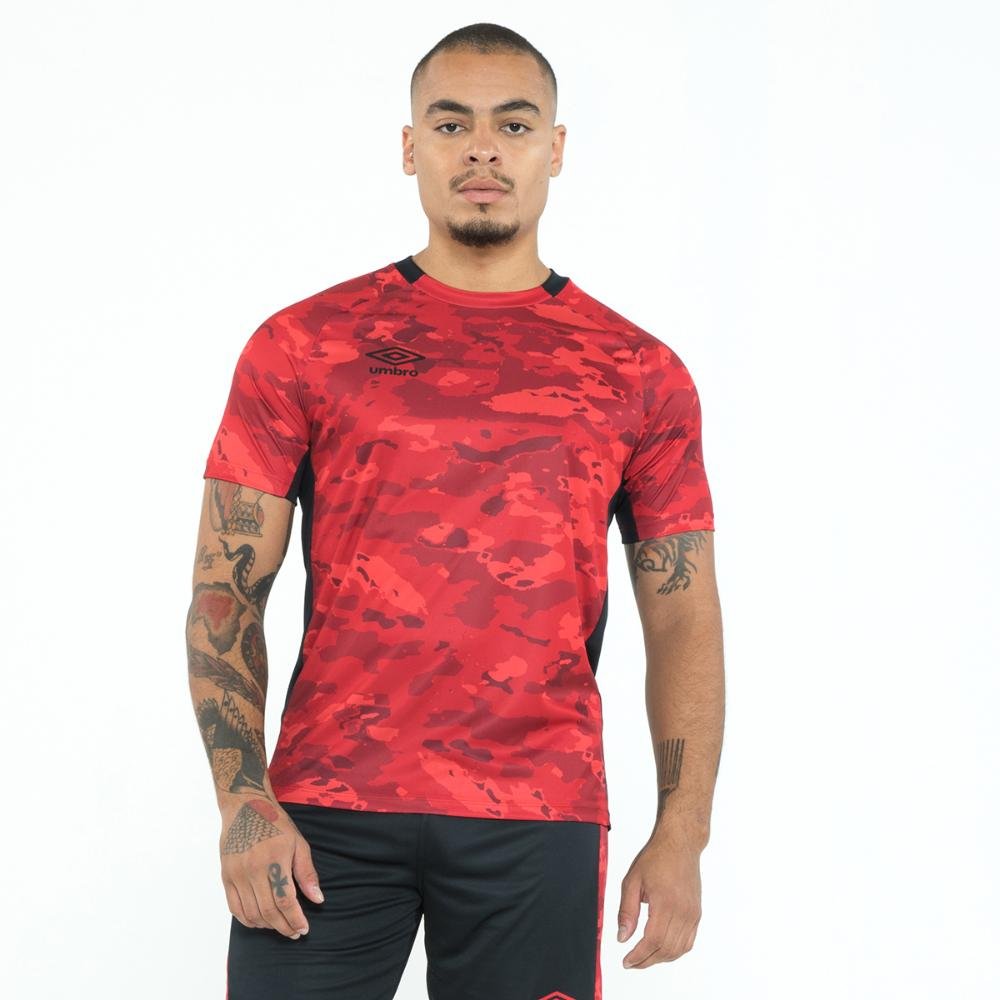 UMBRO レッド シャツ FOOTBALL DREAM Camisa Masculina Umbro Camuflagem Vermelho